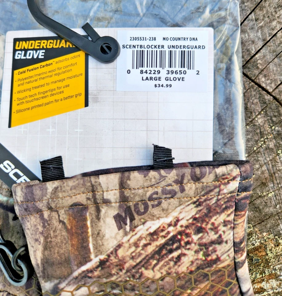 ScentBlocker Underguard Gloves Mossy Oak Country Early/Mid Season Large $35 - Image 3 of 3
