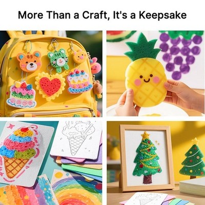 Schaumstoff Textur Malerei Kit Ornament mit Stiften DIY 3D Zeichnung DIY Kunst für Kinder