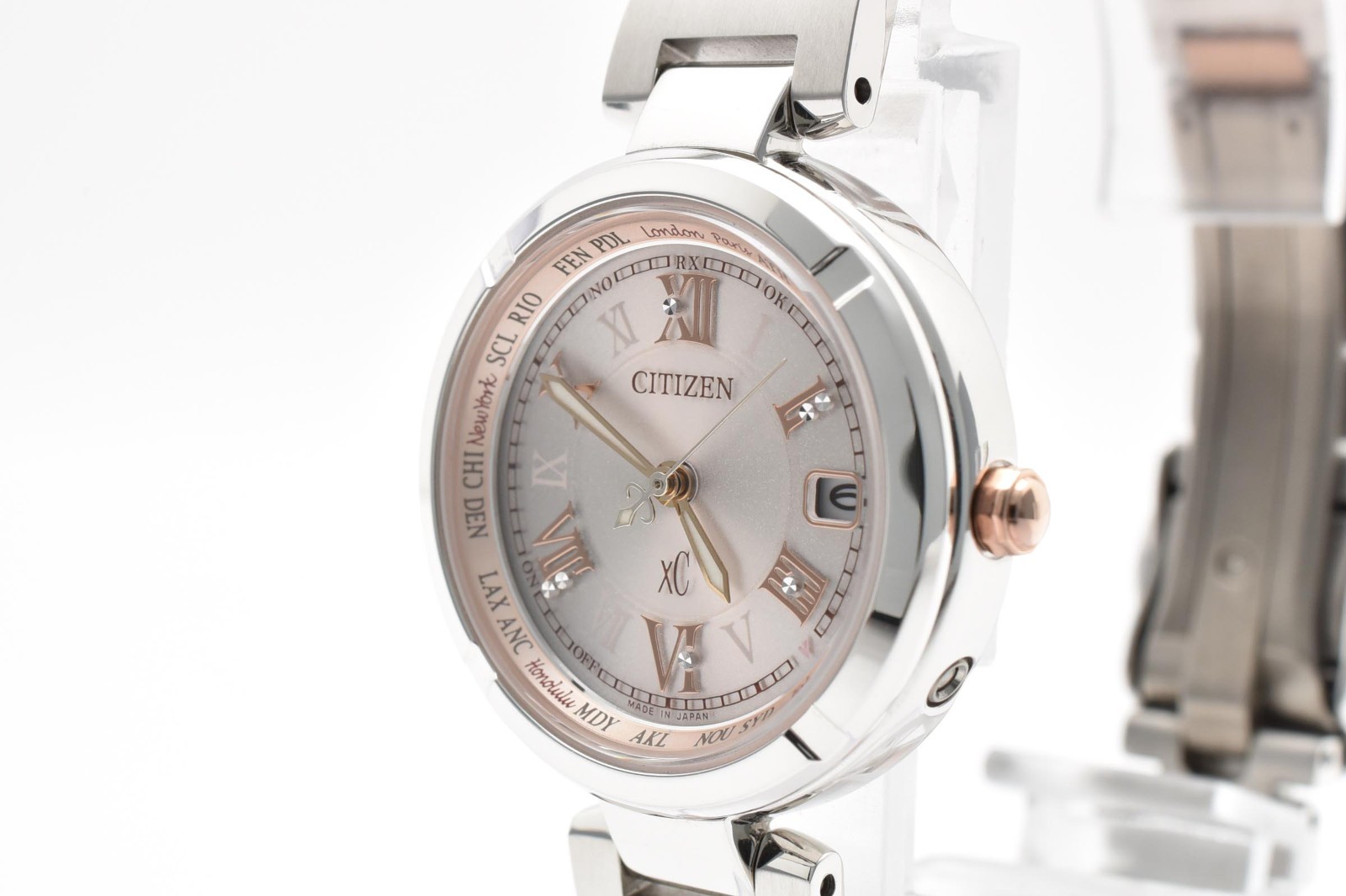 [MINT w/Box] CITIZEN xC Happy Flight EC1114-51W Eco-Drive Radio Controlled JAPAN image 6