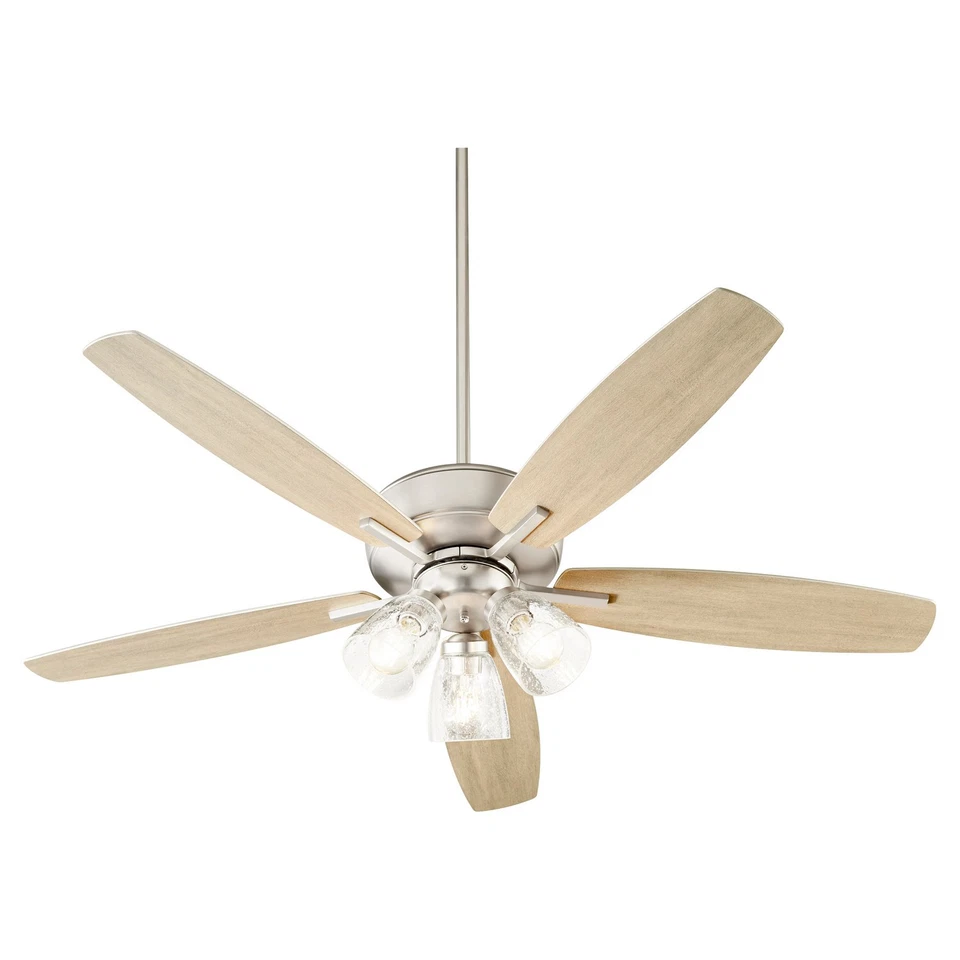 Satin Nickel 52"Ceiling Fan from the Breeze Collection - Image 3 of 3