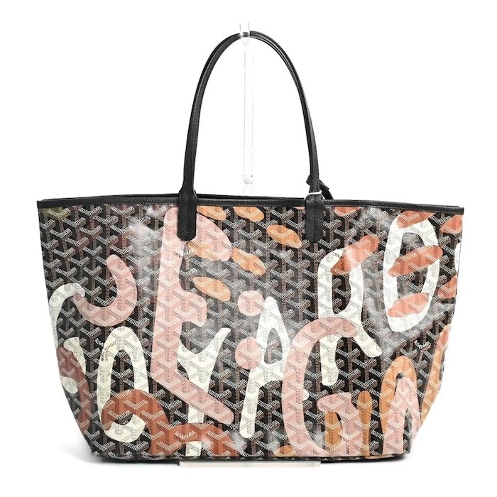 Goyard Saint Louis PM Tote Bag Pouch Lettres Camouflage Rosa Borsetta Autentica Inutilizzata