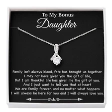 To My Bonus Daughter Necklace, Gift for Bonus Daughter, Step Daughter Birthday