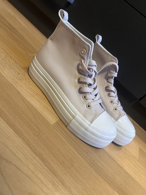 Primark Damen Sneaker High Top Beige/Creme   Neu & Ungetragen   Gr. 37   Trendy