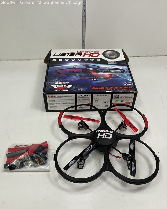 U818A HD Hero RC Drone IOB Not Tested