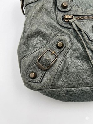 Balenciaga The First 103208 Dark Gray Leather 2Way Shoulder Hand
