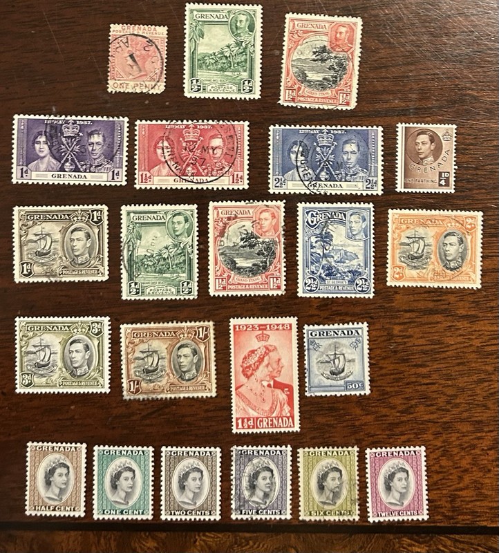Grenada Stamps 1861-1958 #30 Victoria George V VI #139 Elizabeth #177