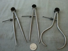Craftsman Caliper Divider Set 3Pc Inside Outside & Divider Round Leg 6" USA