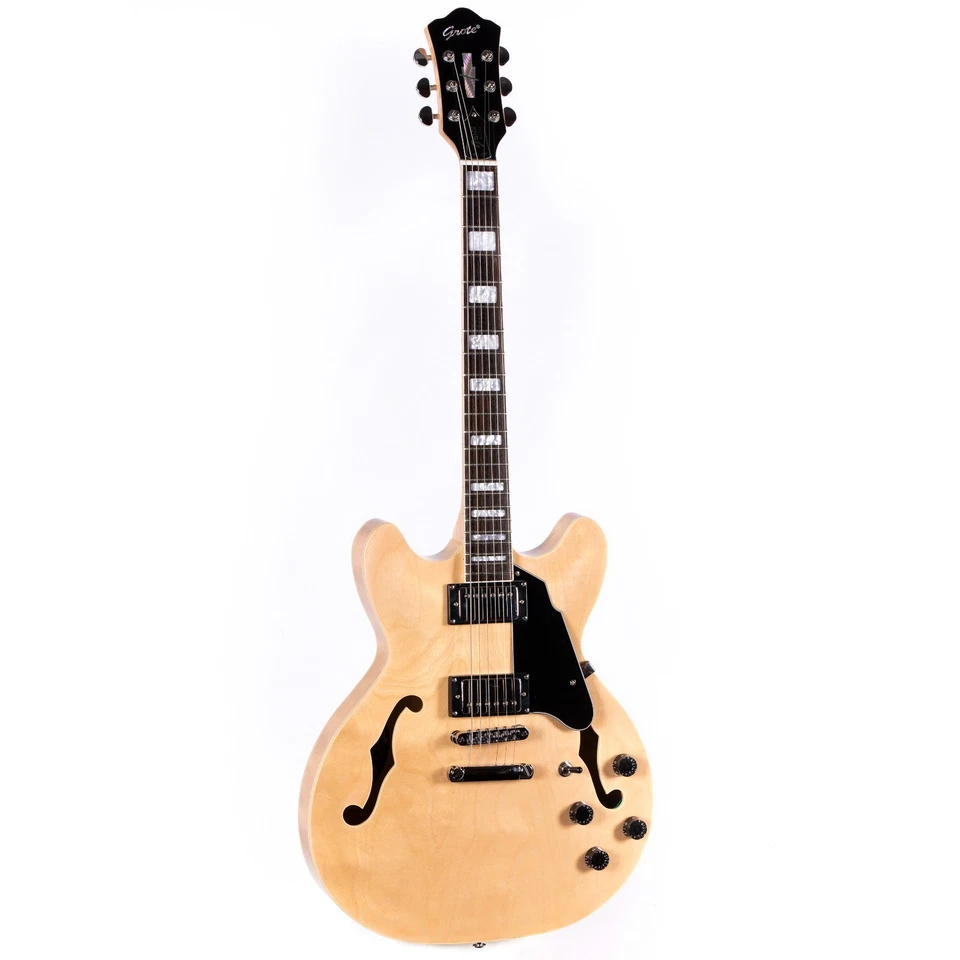 Natural GROTE Jazz Electric Guitar, Semi-Hollow Body, Rosewood Fingerboard - Image 3 of 4