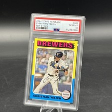 Christian Yelich Flip Stock /5 PSA 10 (2024 Topps Heritage, #369) Pop 1
