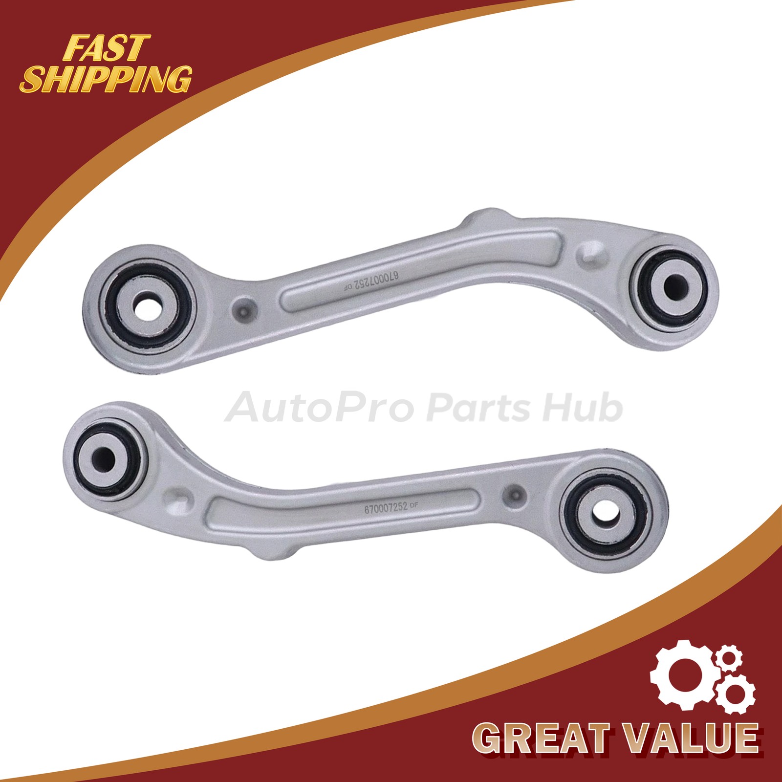 2PCS 670007252 For Maserati Ghibli Quattroporte Rear Suspension Control Arm Kit