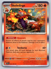Carta Pokemon Skeledirge 031/191 Holo Rara Scintille Urgenti - NM