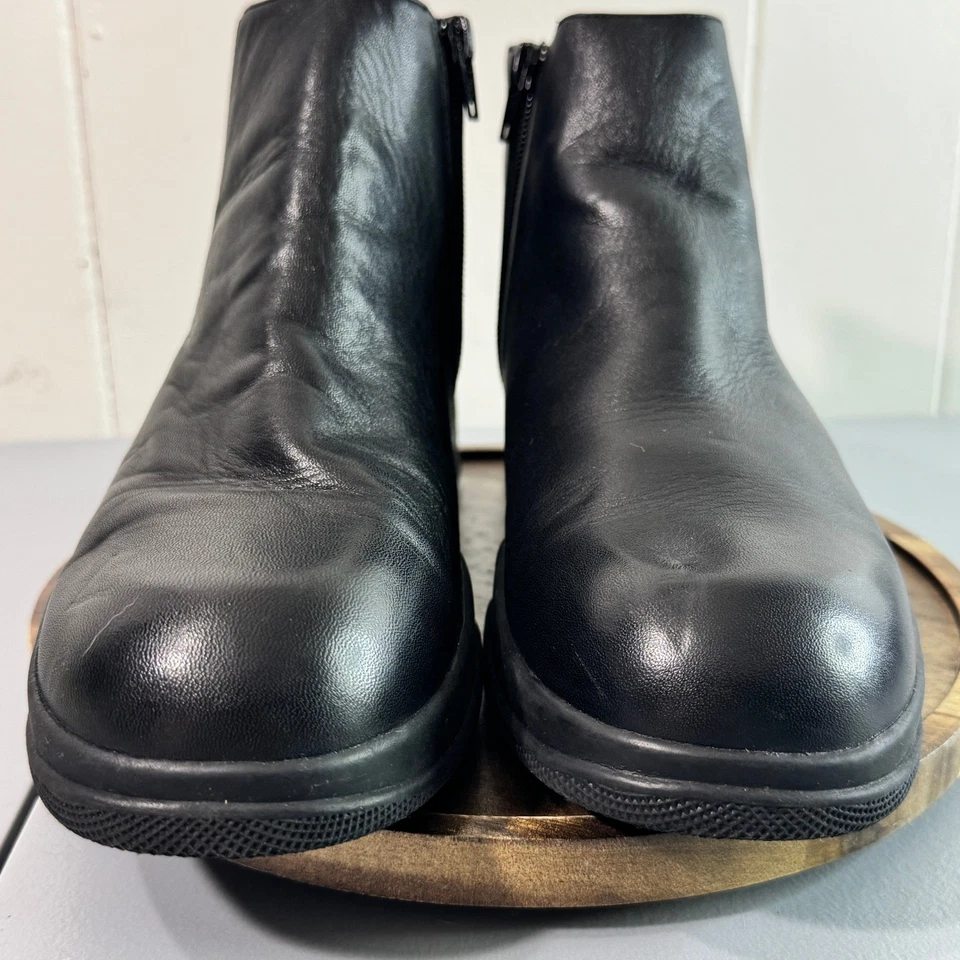 Botines Chelsea Rockport de cuero negros con cremallera lateral para mujer talla 9M Foto 2 de 4