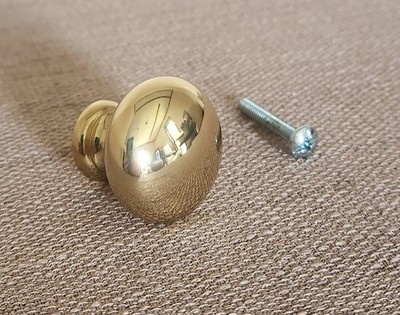 Lot of 10 Amerock 1 1/4'' Solid Brass Knobs - G0038