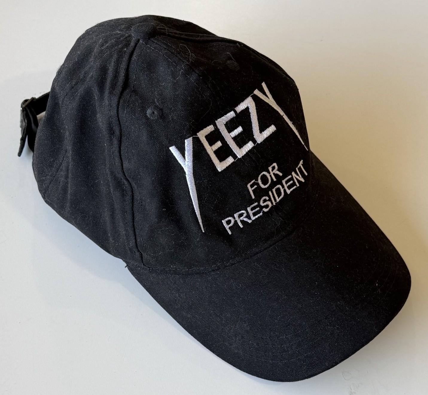 Yeezy For President Adjustable Black Hat Buckle Strap Cap thumbnail 2