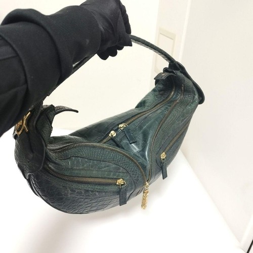 Bolso de Hombro VERSACE Cocodrilo Repujado Medusa Hardware Auténtico de Japón - Imagen 18 de 24