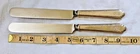 2 William and Mary Lunt Sterling Silver Dinner Knives Blunt w/ Bolster 9 1/2"
