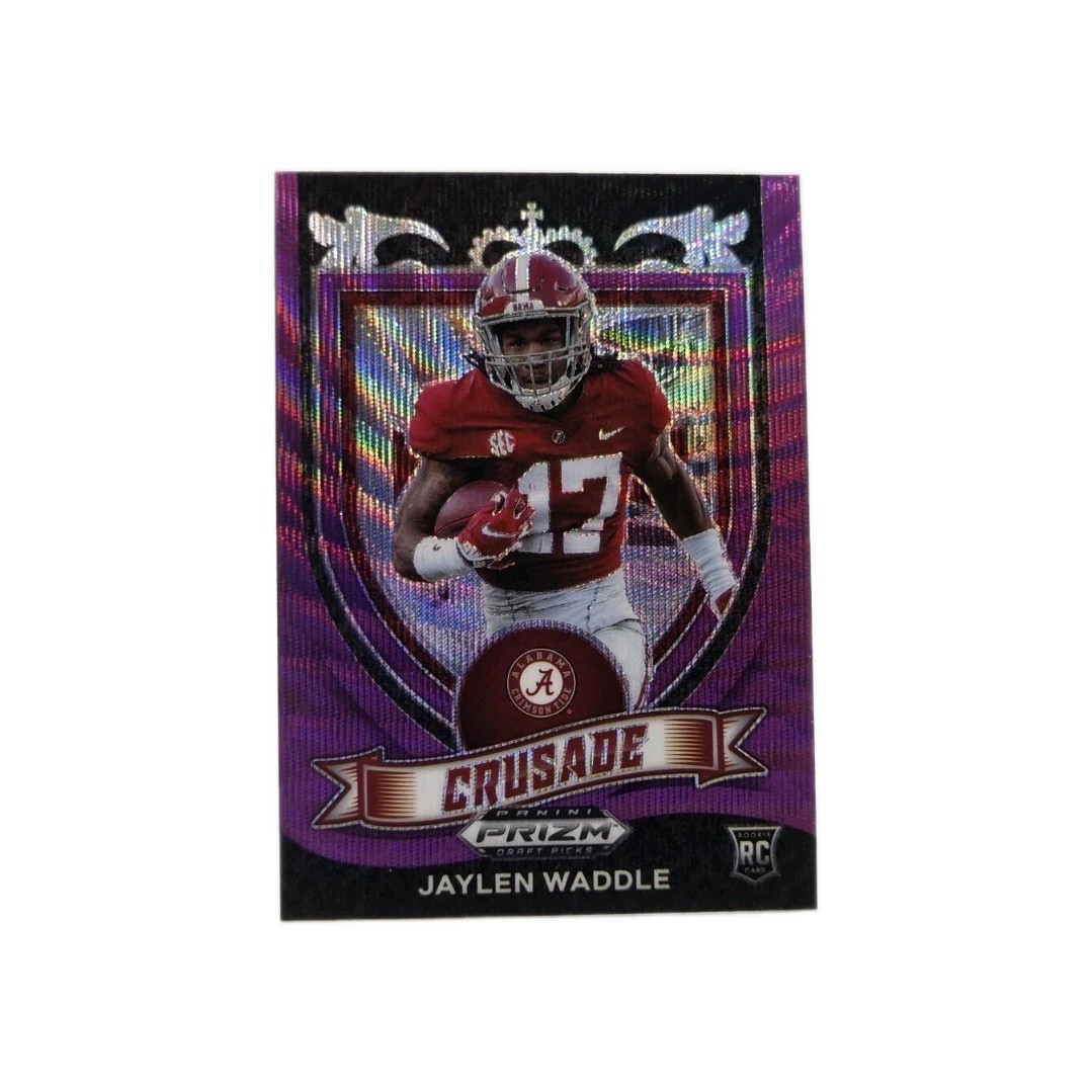 2021 Panini Prizm Draft Picks - Crusade Jaylen Waddle #169 Purple Wave Prizm