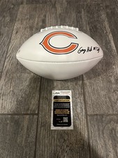 GEORGE HALAS MCCASKEY SIGNED CHICAGO BEARS LOGO FOOTBALL JSA COA AUTOGRAPHED