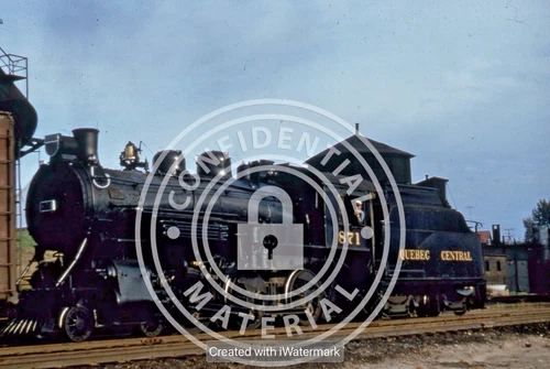 DUPLICATE EKTACHROME QUEBEC CENTRAL  RAILWAY STEAM 4-6-0 # 87