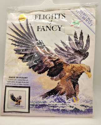 Cross stitch JOHN CLAYTON Heritage Stitchcraft FLIGHTS OF FANCY Vintage 80's-90