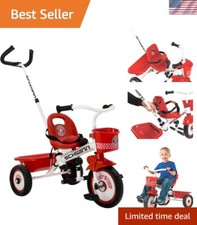 Easy Steer Toddler Tricycle for Kids Aged 2-4 - Safe  Stylish Red/White Design