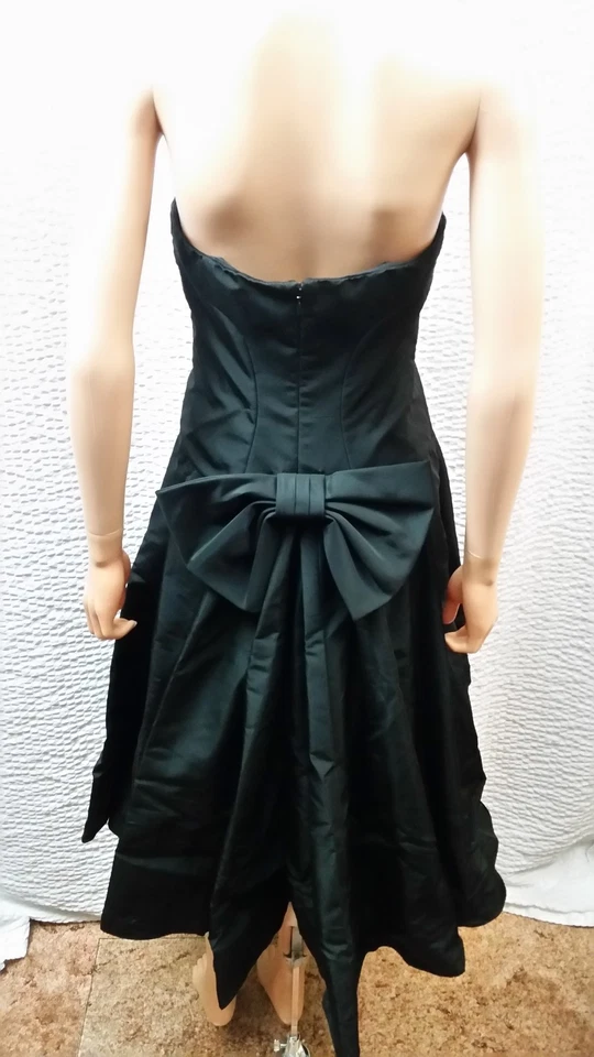 NEW Womens Nicole Miller Collection Black Evening Gown Prom Ball Dress Bow - Image 4 of 4