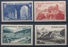 Timbre France 841A/843** Monuments et sites 1949 neufs sans charnière