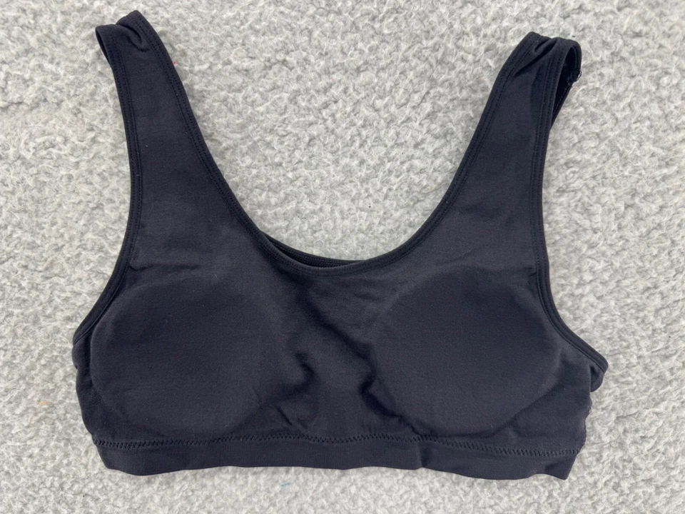 Paquete de 3 sujetadores deportivos estilo tanque Fruit of The Loom para niña talla XL negro gris blanco Foto 2 de 4