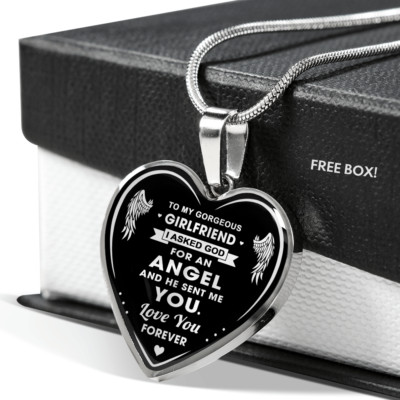 To My Gorgeous Girlfriend Luxury Heart Necklace Gift For Birthday Valentines Day