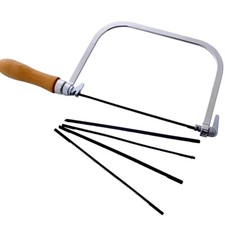 Wooden Handle Coping Saw With 5 Hobbys Craft Woodwork Supplied Blades 60084C UK