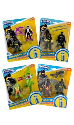 Lot of 4 Imaginext DC Batman, Black Bat, Huntress, Firefly