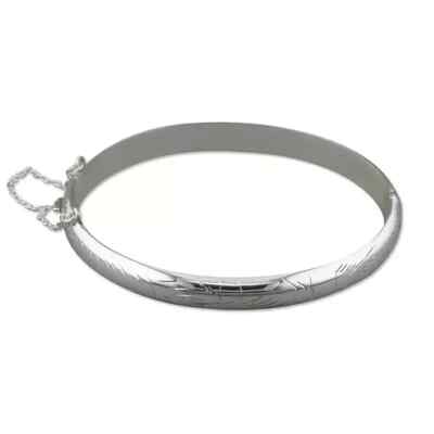 Gravur Clip Armreif Sterling Silber 925 gepunzt British Made Brandneu