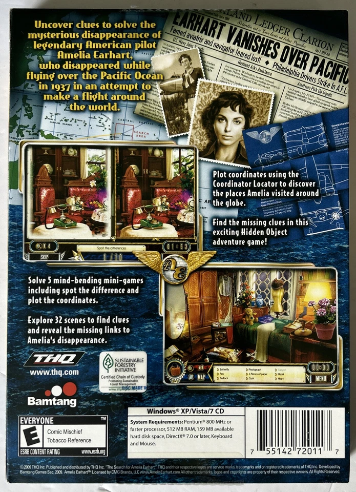 Search for Amelia Earhart (PC, 2009) Brand New Sealed FREE Domestic Shipping!! - Image 4 of 4