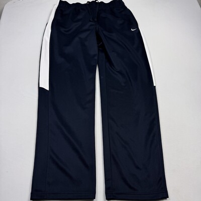 Nike Men's Fleece Sweatpants Joggers Drawstring Polyester Dark Blue Large