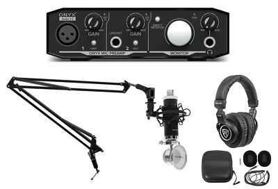 Mackie Gaming Streaming Twitch Bundle w/Microphone+Headphones+Boom Arm