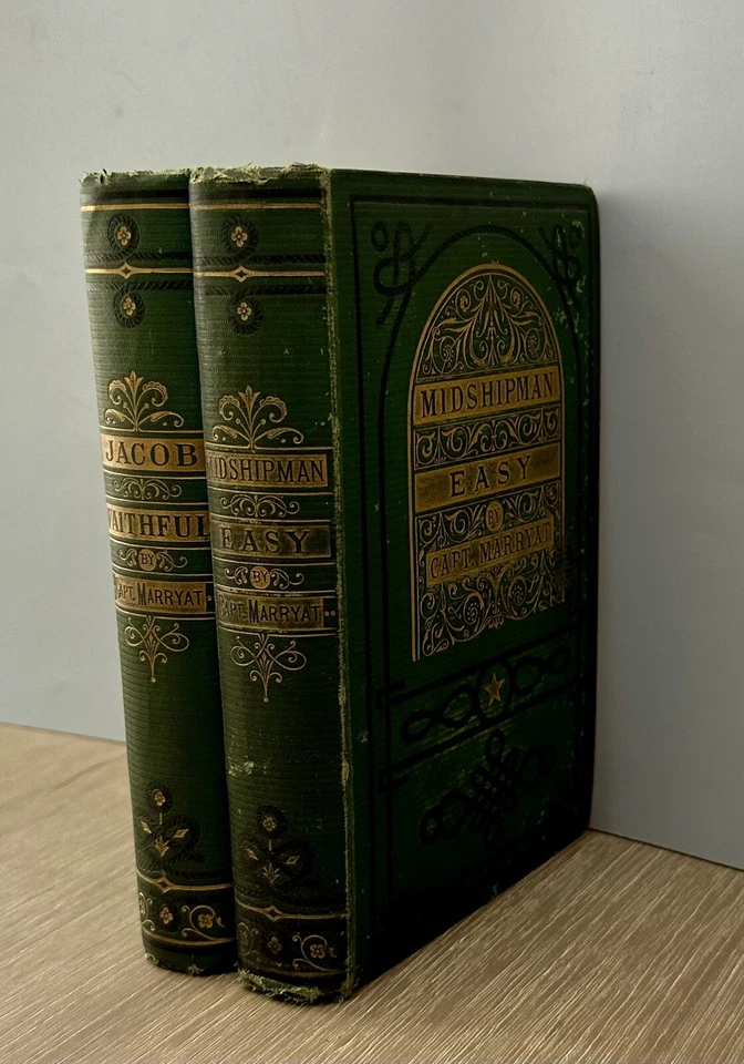 *Lot of 2* Jacob Faithful 1873 & Midshipman Easy 1876 by Capt. Marryat - Image 4 of 4