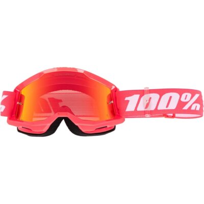 100% Crossbrille Strata Gen. 2 Pink - Mirror Red, Anti-Fog