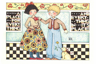 Mary Engelbreit-A PLACE FOR EVERYTHING Valentine's Day Greeting Card w/Env-NEW! 