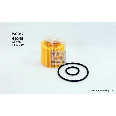 Pack of 6x WESFIL Oil Filters WCO17 WC017 equiv Ryco R2620P for Toyota, Daihatsu