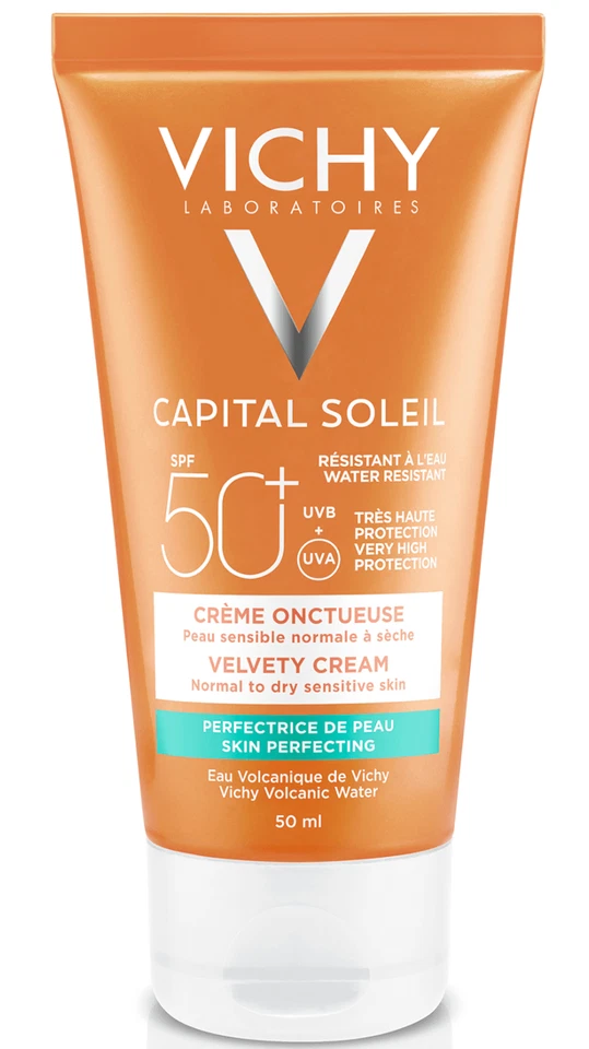 Face Cream VICHY CAPITAL SOLEIL VELVETY SPF50 Normal to Dry skin 50ml 1.7 Fl oz - Image 2 of 2