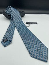 Bloomingdales The Men's Store Men's Silk Blend Tie  Blue  Geometric Pattern