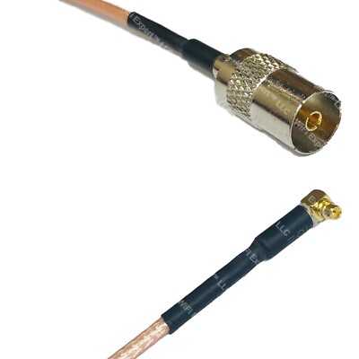 RG316 DVB TV Pal Female to MMCX MALE ANGLE RF Cable Rapid-SHIP LOT