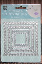 Cutting & Embossing dies --- fünf "verzierte" Quadrate / Stanzen, Prägen