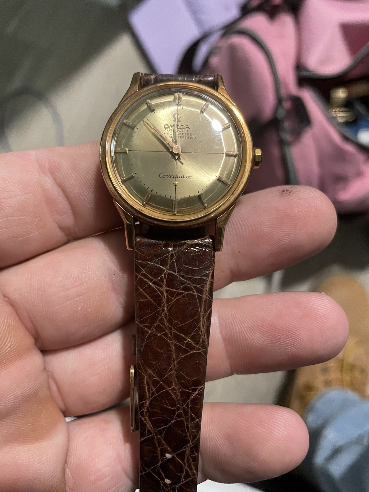 Omega Constellation “Pie Pan” 14k Gold Case, 18k Buckle eBay