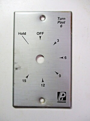 Paragon Aluminum Rotary Kiln Switch Wall Box Cover Plate Hold Off-15 Turn Past 6