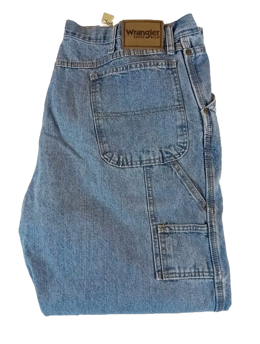 Wrangler Rugged Wear Carpenter Fit Denim Mens Jeans 42x30 J05A43