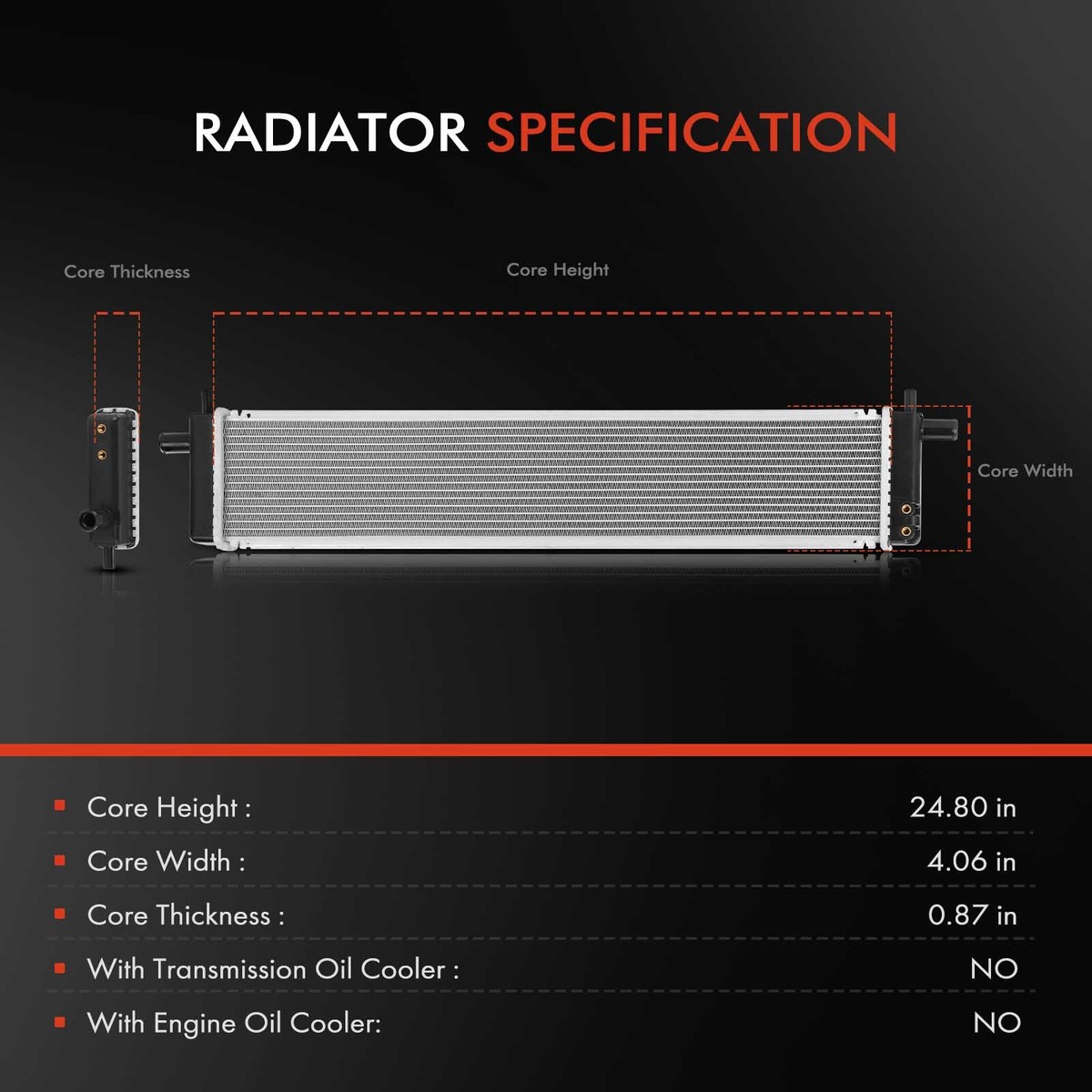 Inverter Cooler Radiator for Toyota RAV4 2016-2018 Lexus NX300h