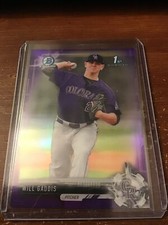 Will Gaddis 2017 Bowman Draft Chrome 1st Purple Refractor 271/250 - Rockies