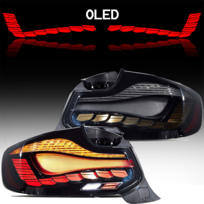 GTS SLYLE OLED TAIL LIGHTS FOR BMW 2SERIES F22 F23 F87 M2 SMOKED W/Sequentail US
