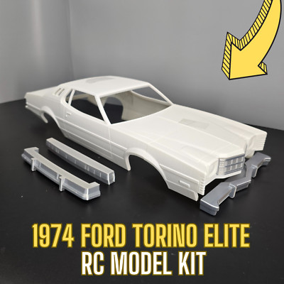 RC Car 1974 Ford Torino Elite  - 1:10 Scale - Model 1/10 Body Shell 3D Print